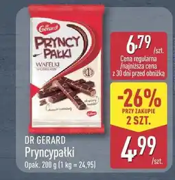 ALDI Wafelki w czekoladzie Pryncypałki Dr Gerard oferta