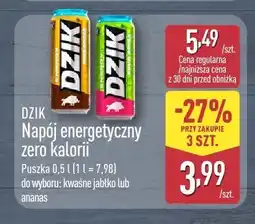 ALDI Napój energetyczny zero kalorii DZIK kwaśne jabłko oferta