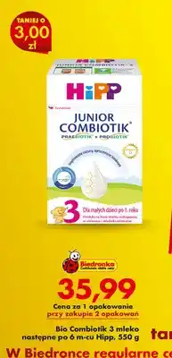 Biedronka Mleko następne Bio Combiotik 3 po 6m-cu HiPP oferta