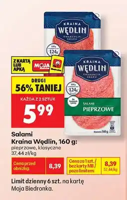 Biedronka Salami pieprzowe Kraina Wędlin oferta