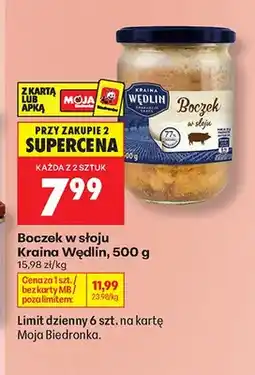 Biedronka Boczek w słoju Kraina Wędlin oferta