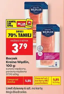 Biedronka Boczek surowy wędzony Kraina Wędlin oferta
