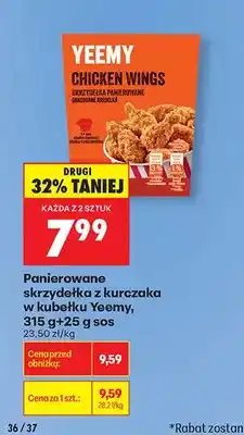 Biedronka Panierowane skrzydełka z kurczaka w kubełku Yeemy oferta