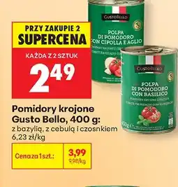 Biedronka Pomidory krojone z bazylią Gusto Bello oferta