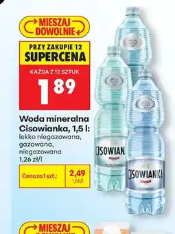 Biedronka Woda mineralna Cisowianka lekko niegazowana oferta