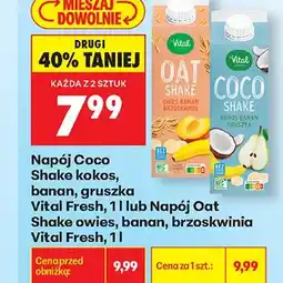 Biedronka Napój Coco Shake kokos, banan, gruszka Vital Fresh oferta