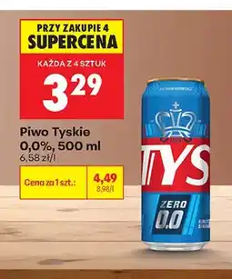 Biedronka Piwo bezalkoholowe Tyskie 0,0% oferta