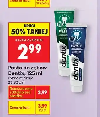 Biedronka Pasta do zębów Dentix Extra Fresh oferta