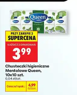 Biedronka Chusteczki higieniczne Mentolowe Queen 10x10szt oferta