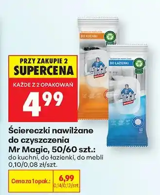 Biedronka Ściereczki nawilżane do czyszczenia Mr Magic do łazienki oferta