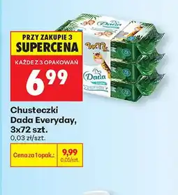 Biedronka Chusteczki Dada Everyday 3-pak 72szt oferta