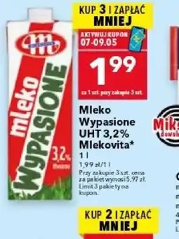 Lewiatan Mleko Wypasione UHT 3,2% Mlekovita oferta