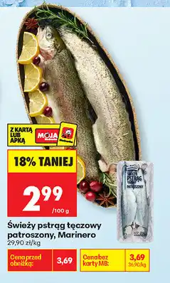 Biedronka Świeży pstrąg tęczowy patroszony, Marinero oferta