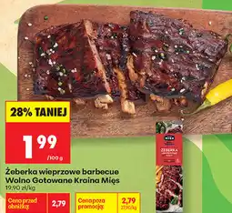 Biedronka Żeberka wieprzowe barbecue Wolno Gotowane Kraina Mięs oferta