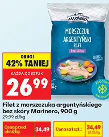 Biedronka Filet z morszczuka argentyńskiego bez skóry Marinero oferta