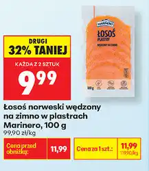Biedronka Łosoś norweski wędzony na zimno w plastrach Marinero oferta