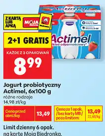 Biedronka Jogurt probiotyczny Actimel oferta