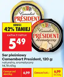 Biedronka Ser pleśniowy Camembert President oferta