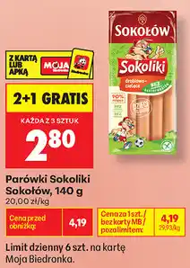 Biedronka Parówki Sokoliki Sokołów oferta