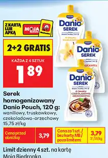 Biedronka Serek homogenizowany Danio Pouch oferta