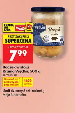 Biedronka Boczek w słoiku Kraina Wędlin oferta