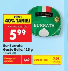 Biedronka Ser Burrata Gusto Bello oferta