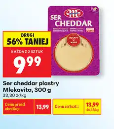 Biedronka Ser cheddar plastry Mlekovita oferta