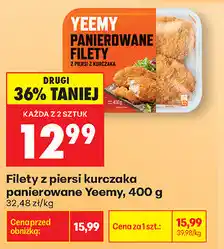 Biedronka Filety z piersi kurczaka panierowane Yeemy oferta