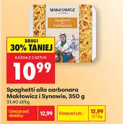 Biedronka Spaghetti alla carbonara Makłowicz i Synowie oferta