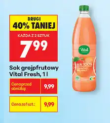 Biedronka Sok grejpfrutowy Vital Fresh oferta