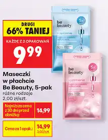Biedronka Maseczki w płachcie Be Beauty oferta