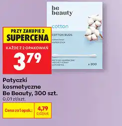 Biedronka Patyczki kosmetyczne Be Beauty, 300 szt oferta