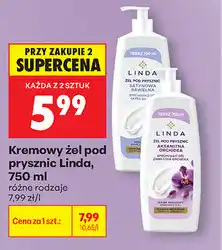Biedronka Kremowy żel pod prysznic Linda oferta