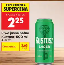 Biedronka Piwo jasne pełne Kustosz oferta