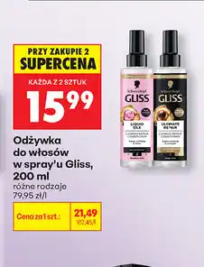 Biedronka Odżywka do włosów w spray'u Gliss oferta