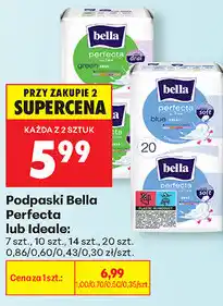 Biedronka Podpaski Bella Perfecta lub Ideale: 7 szt., 10 szt., 14 szt., 20 szt oferta