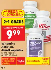 Biedronka Witaminy Activlab, 45/60 kapsułek oferta