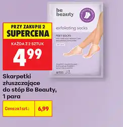 Biedronka Skarpetki złuszczające do stóp Be Beauty, 1 para oferta