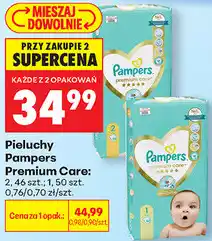 Biedronka Pieluchy Pampers Premium Care: 2, 46 szt. 1, 50 szt oferta