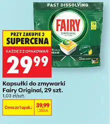 Biedronka Kapsułki do zmywarki Fairy Original, 29 szt oferta