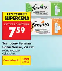 Biedronka Tampony Femina Satin Sense, 24 szt oferta