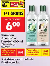 Biedronka Szampon do włosów Timotei oferta