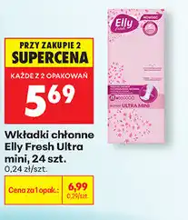 Biedronka Wkładki chłonne Elly Fresh Ultra mini, 24 szt oferta