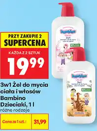 Biedronka 3w1 Żel do mycia ciała i włosów Bambino Dzieciaki oferta