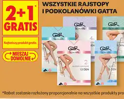 Biedronka WSZYSTKIE RAJSTOPY I PODKOLANÓWKI GATTA oferta