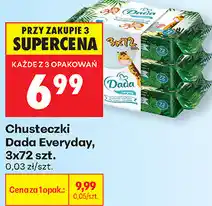 Biedronka Chusteczki Dada Everyday, 3x72 szt oferta