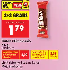 Biedronka Baton 3Bit classic oferta