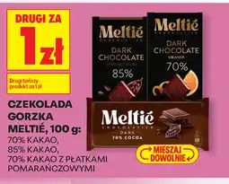 Biedronka CZEKOLADA GORZKA MELTIÉ, 100 g: 70% KAKAO, 85% KAKAO, 70% KAKAO Z PŁATKAMI POMARAŃCZOWYMI oferta
