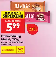 Biedronka Czekolada Big Meltié, 235 g: wiśniowa, karmelowa oferta