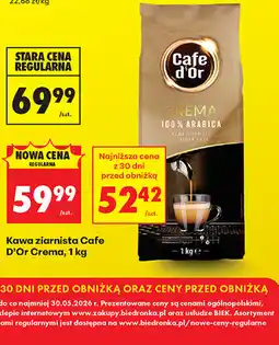 Biedronka Kawa ziarnista Café D'Or Crema oferta